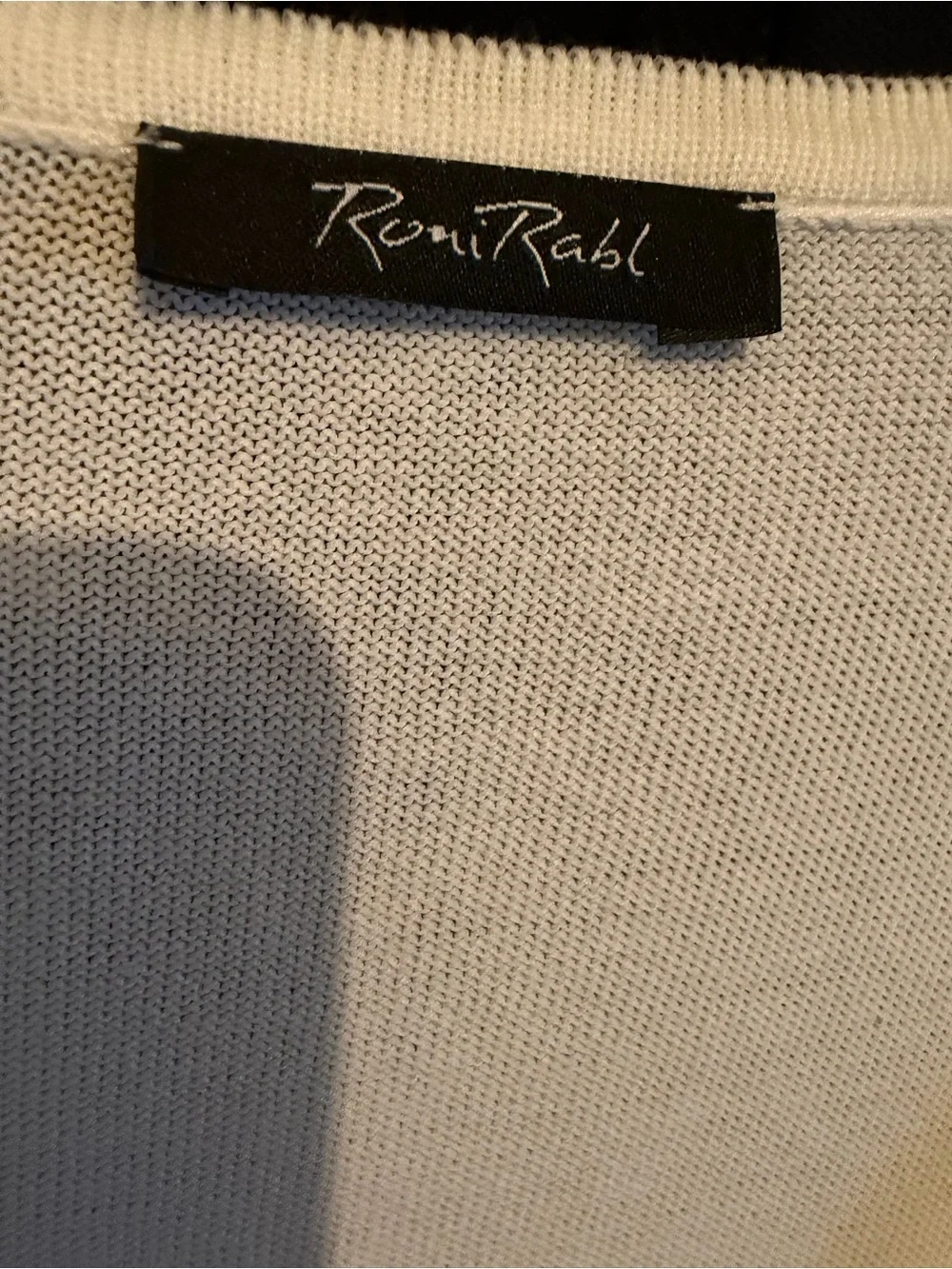 Roni Rabl White Long Sleeve Scoop Neck Tunic Dress